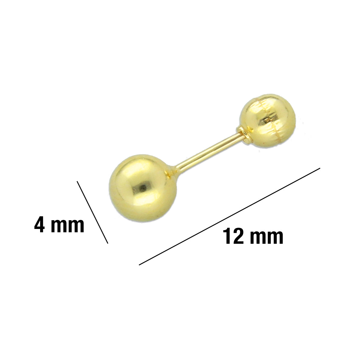 LPAUBR005 Aretes Broquel de Oro 10K Bebé o Mujer Dormilona 1 153 1831909778
