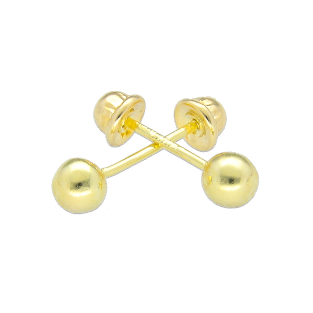 LPAUBR007 Aretes Broquel de Oro 10K Bebé o Mujer - Dormilona 00 151 1831904807