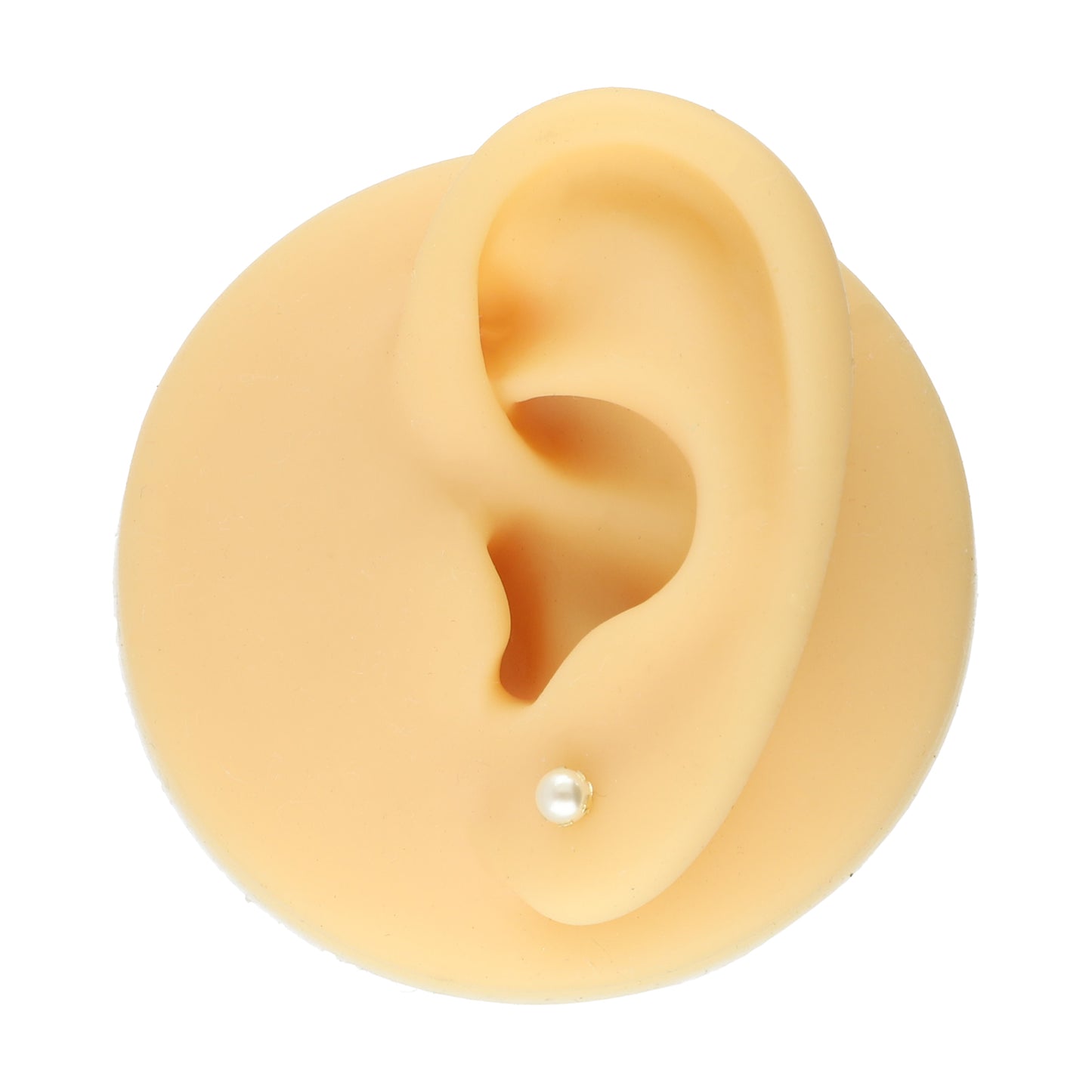 LPAUBR009 Aretes Broquel de Oro 10K Bebé o Mujer Perla Bflor 4142 1832037190