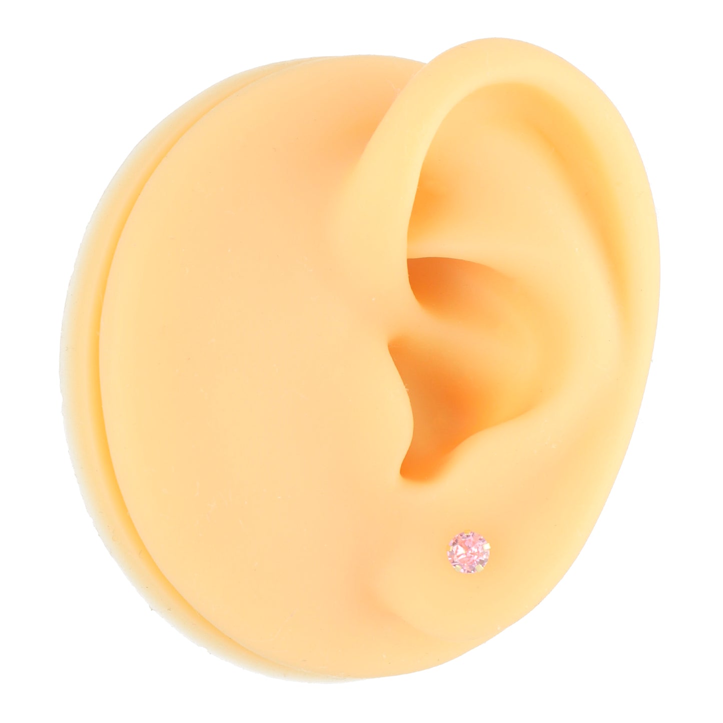 LPAUBR017 Aretes Broquel de Oro 10K Niñas o Mujer Zirc Kor 4mm 102r 1834391999