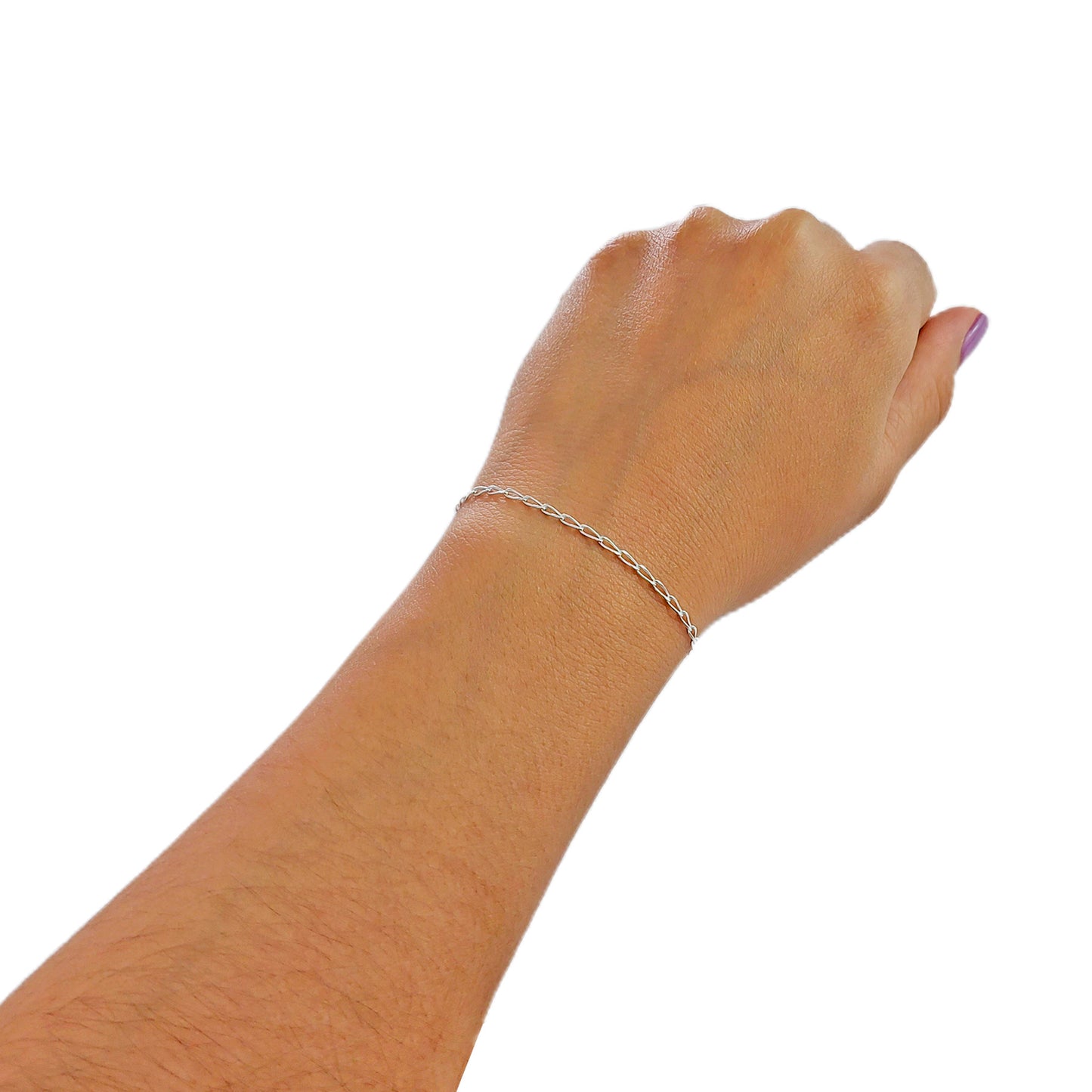 LPPD054 2 Pack Pulsera Figaro 0X1 de 1.8 mm x 18 cm en Plata Ley. 925 1533519368