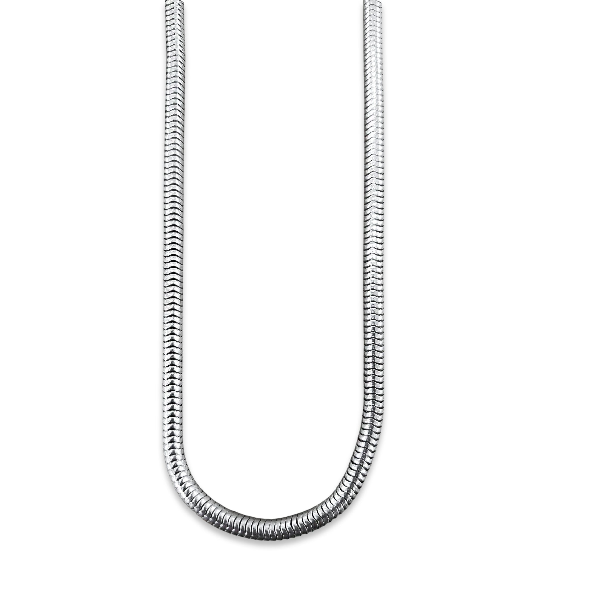 TMPCU001 Cadena Cola de Rata Pavonada 5 mm x 60 cm en Plata Fina .925