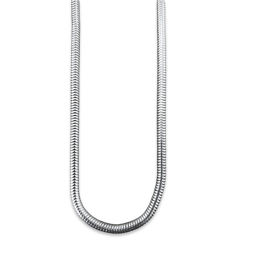 TMPCU001 Cadena Cola de Rata Pavonada 5 mm x 60 cm en Plata Fina .925