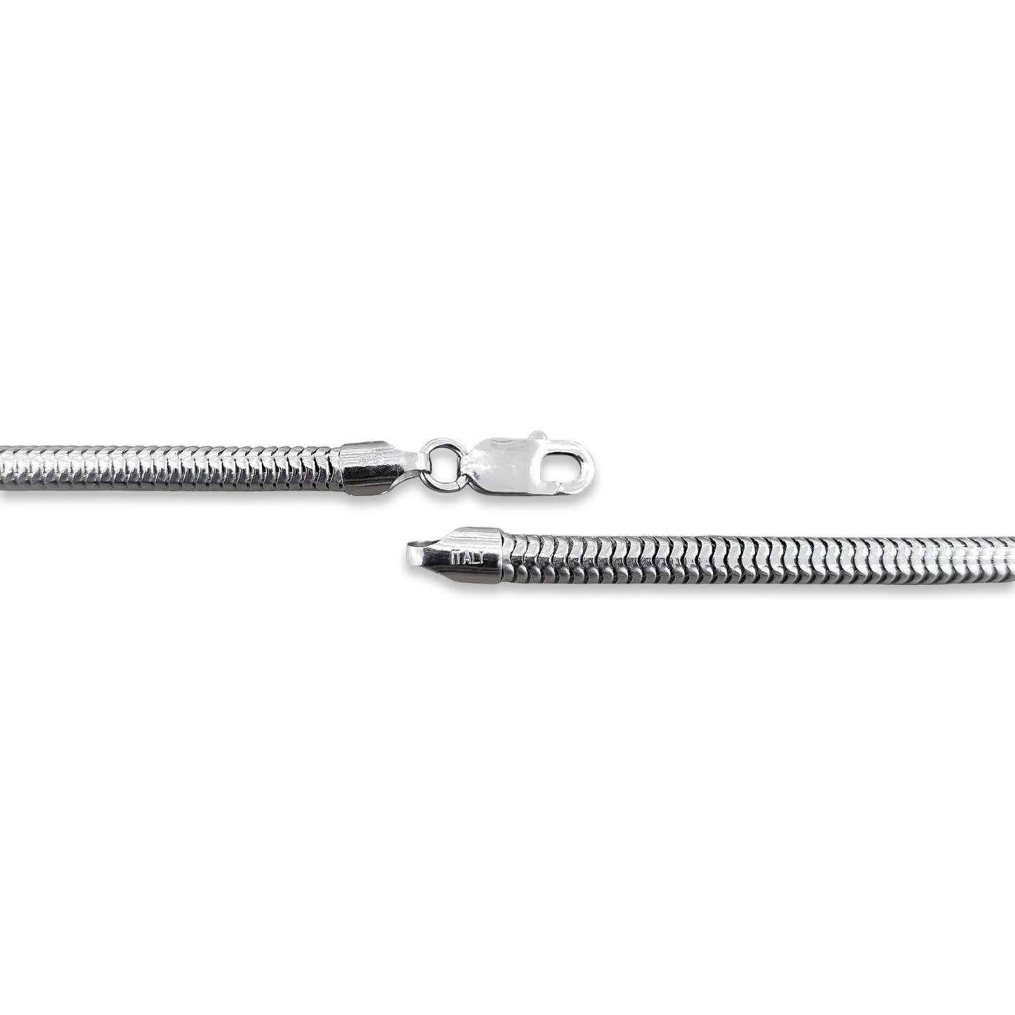 TMPCU001 Cadena Cola de Rata Pavonada 5 mm x 60 cm en Plata Fina .925