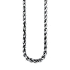 TMPCU002 Cadena Torsal Pavonada 7.5 mm x 55 cm en Plata Fina .925