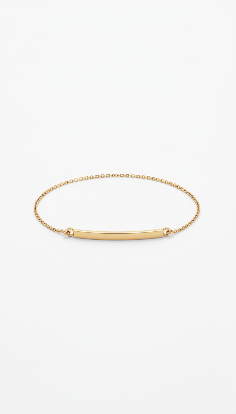 Pulsera barra delicada en oro