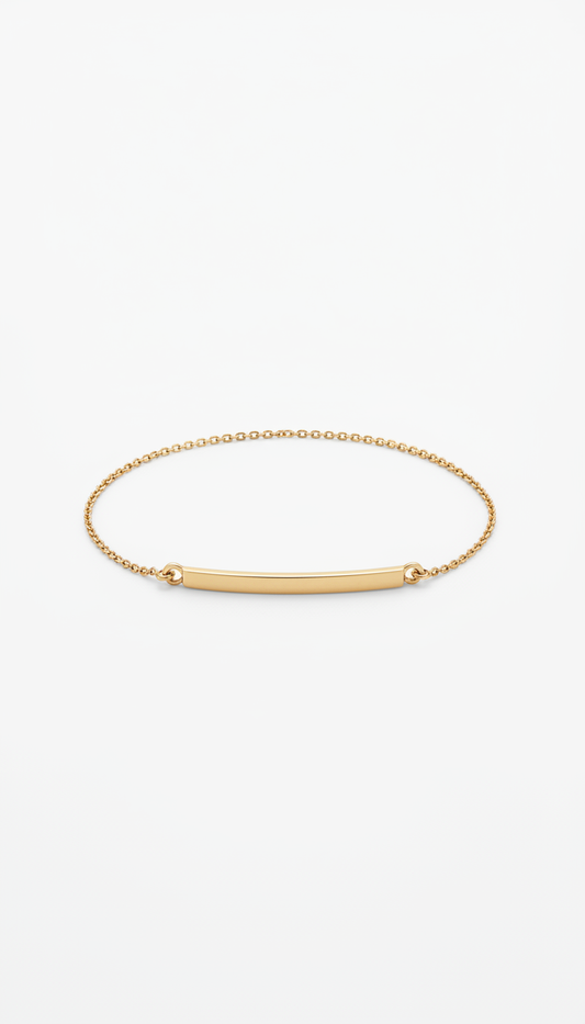 Pulsera barra delicada en oro