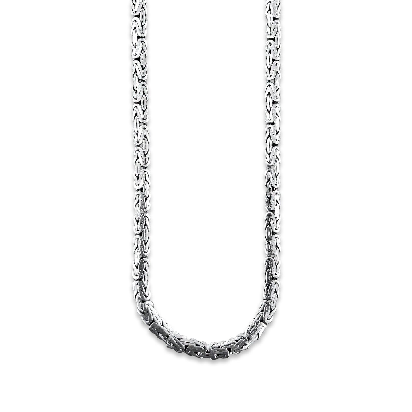 TMPCU005 Cadena Bali Planchada 5.2 mm x 60 cm en Plata Fina .925