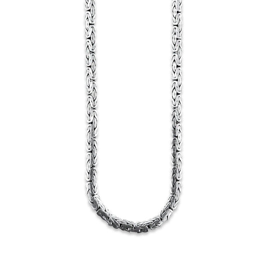 TMPCU005 Cadena Bali Planchada 5.2 mm x 60 cm en Plata Fina .925