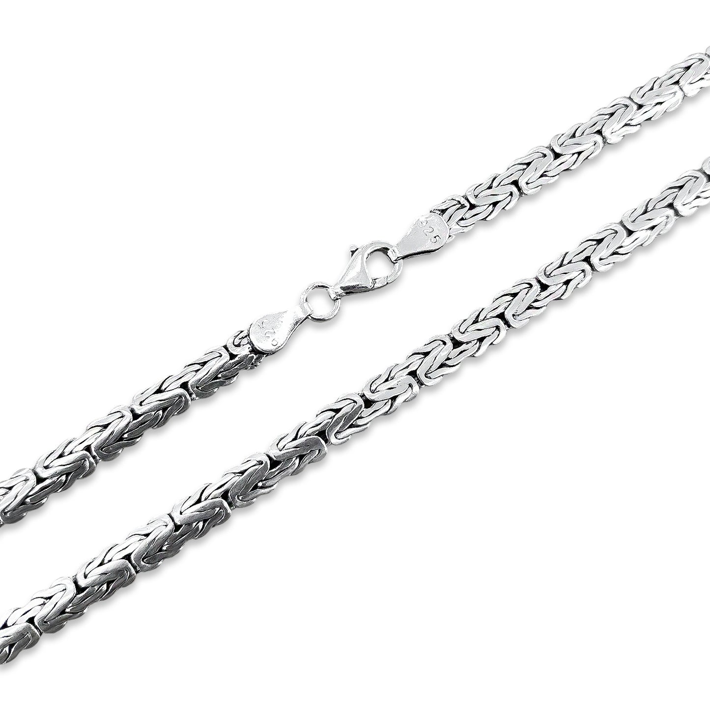 TMPCU005 Cadena Bali Planchada 5.2 mm x 60 cm en Plata Fina .925