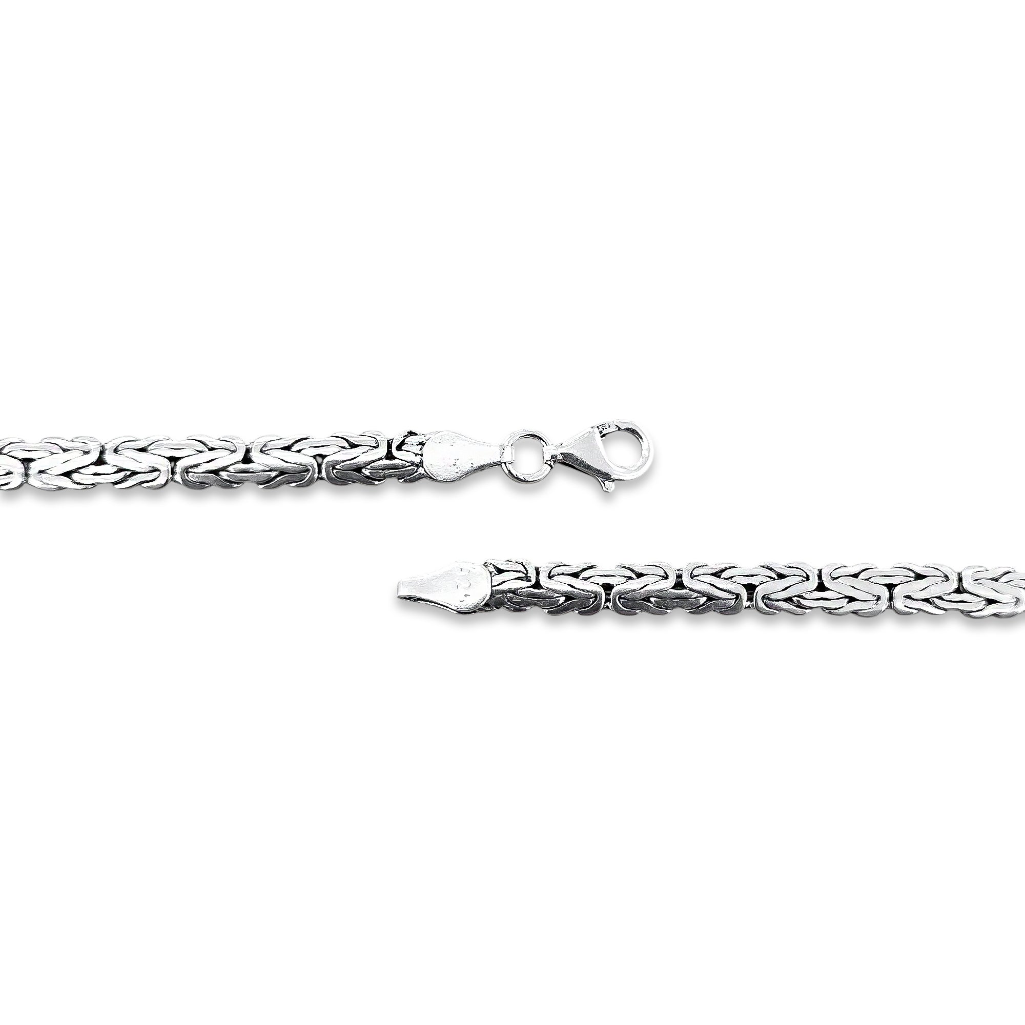 TMPCU005 Cadena Bali Planchada 5.2 mm x 60 cm en Plata Fina .925