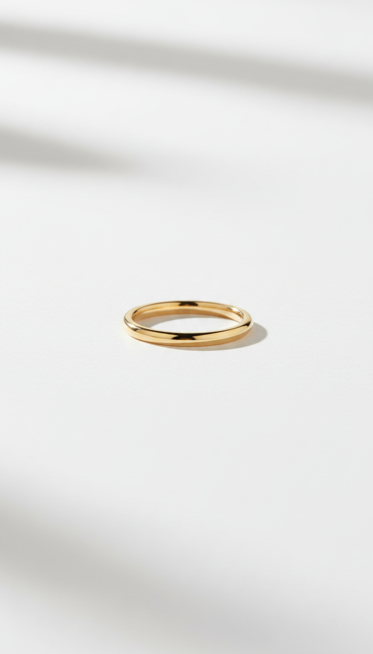 Anillo apilable en oro 14k minimalista