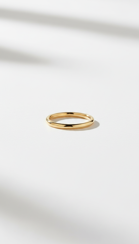 Anillo apilable en oro 14k minimalista