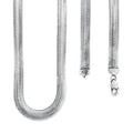 TMPCU009 Cadena Panza de Víbora Pavonada 1 cm x 50 cm en Plata Fina .925
