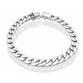 LPPC020-23 Pulsera Mod Cubana 7 mm x 23 cm en Plata Ley .925