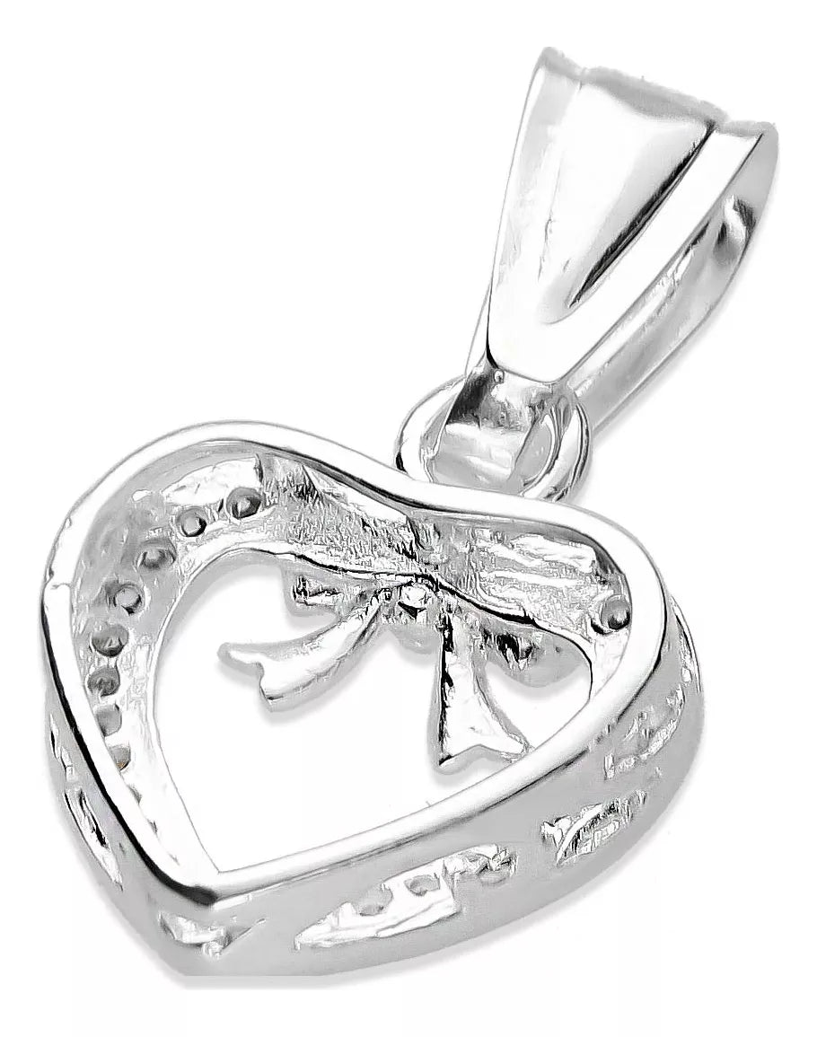 LPDJ099 Dije Corazón Moño AB + Regalo Plata .925 Taxco Gro 1385635994