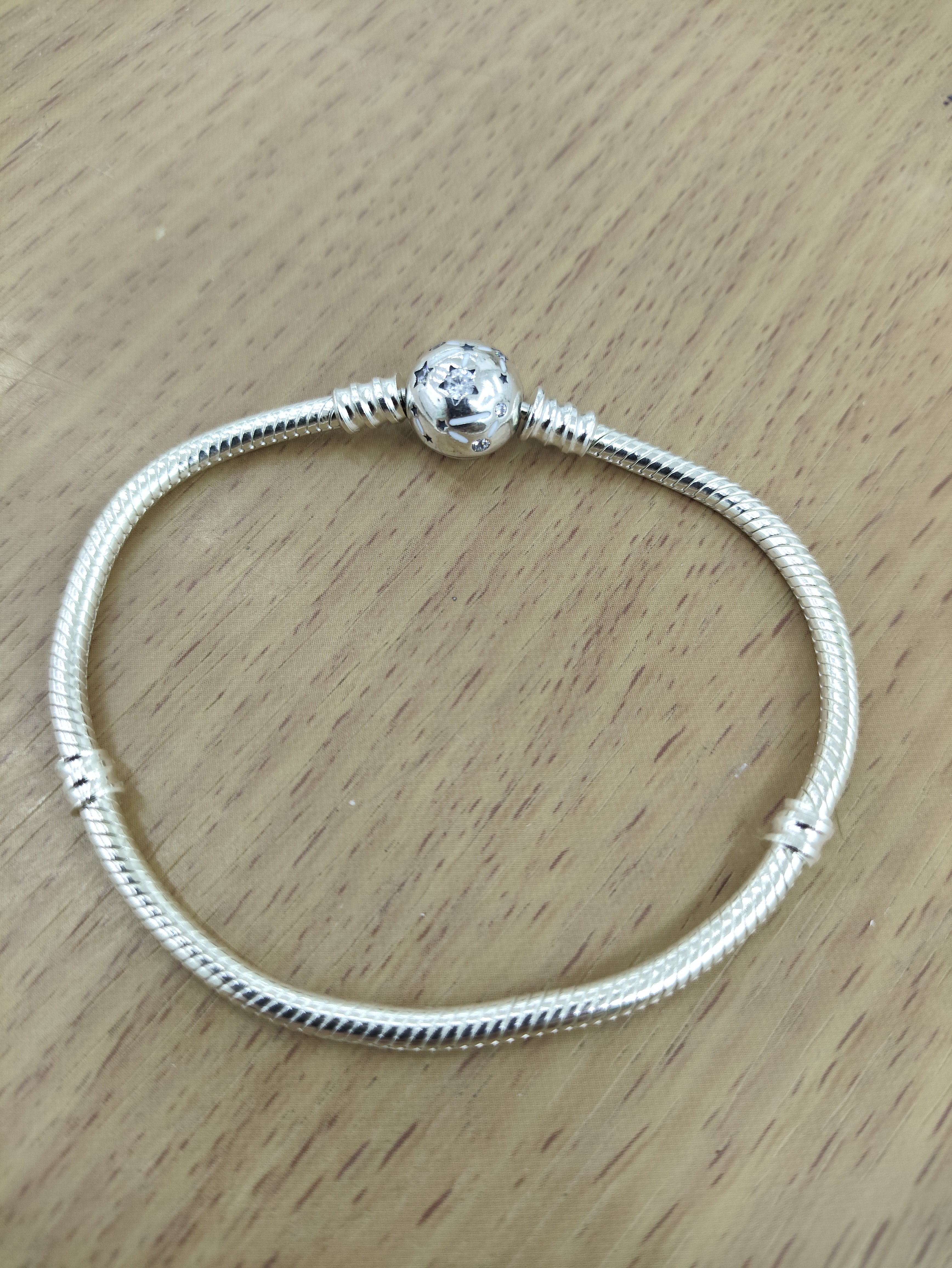 TMPPD010-17 Pulsera Dama Pand Bola Constelación 17 cm en Plata Fina .925