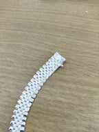 TMPPC004-19 Pulsera Caballero Modelo Rlx 3*2 1.1 cm de Ancho x 19 cm de Largo en Plata Fina .925
