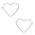 LPA3D015 Arracada 3d Modelo Corazón Diamantado Plata .925 Taxco Gro 2054499119