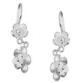 LPAA030 Aretes De Arillo Dama Filigrana Mod Florecitas Colgantes en Plata .925 2976288529
