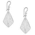 LPAA033 Aretes De Arillo Dama Filigrana Mod Rombo en Plata .925 2976288561