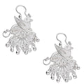 LPAA035 Aretes De Arillo Dama Filigrana Mod Pavorreal Cola Mediana en Plata .925 2976288555