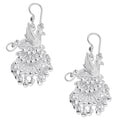 LPAA036 Aretes De Arillo Dama Filigrana Mod Pavorreal Cola Larga en Plata .925 2976288569