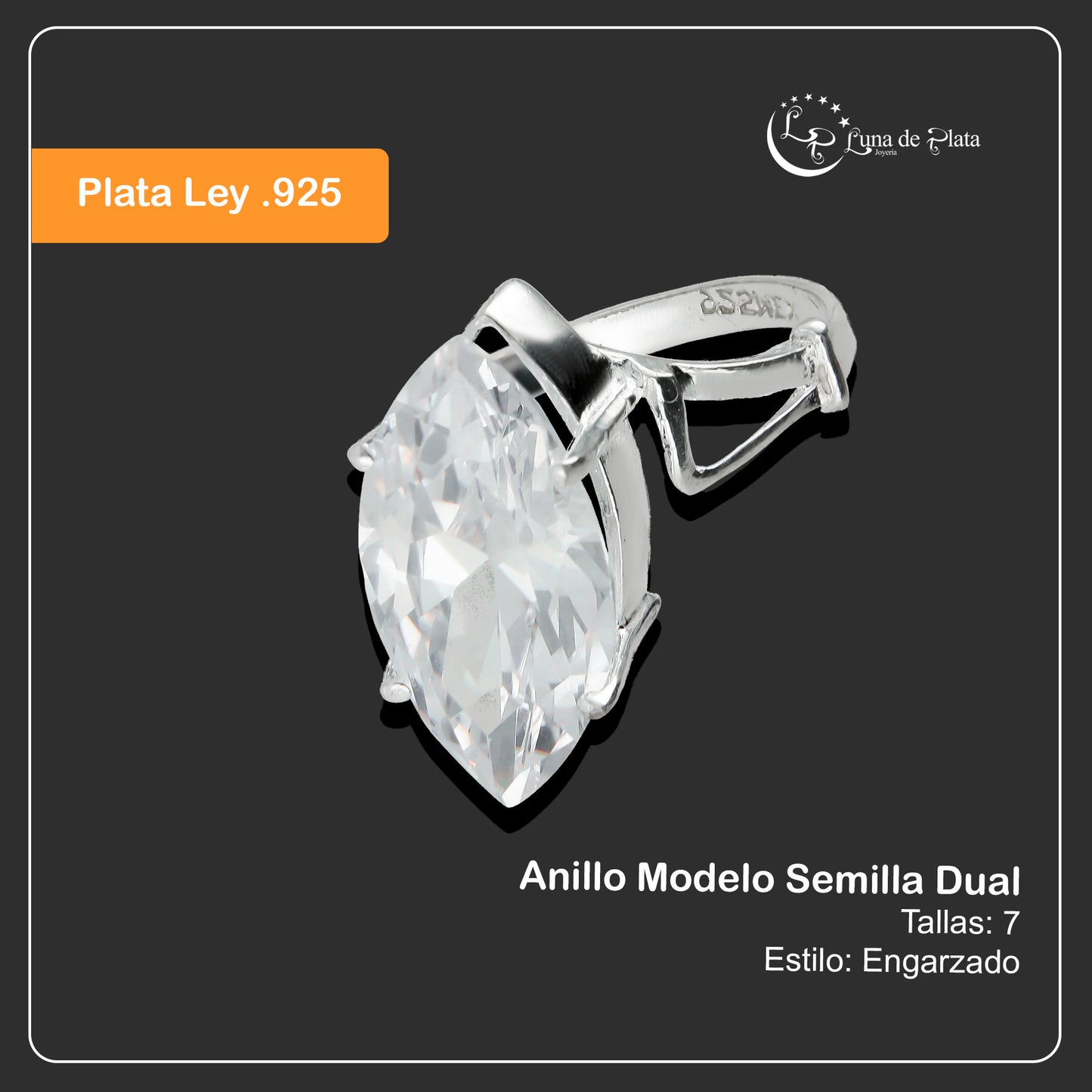 LPAD007 Anillo Para Dama Mod. Semilla Dual 862891769