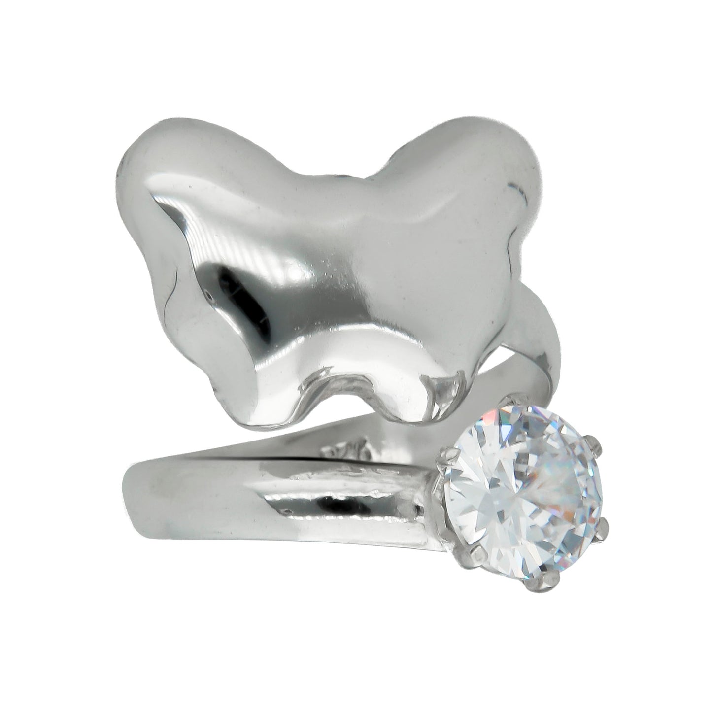 LPAD020 Anillo Plata Mod Mariposa Bombeada Ajustable .925 Taxco 952434064