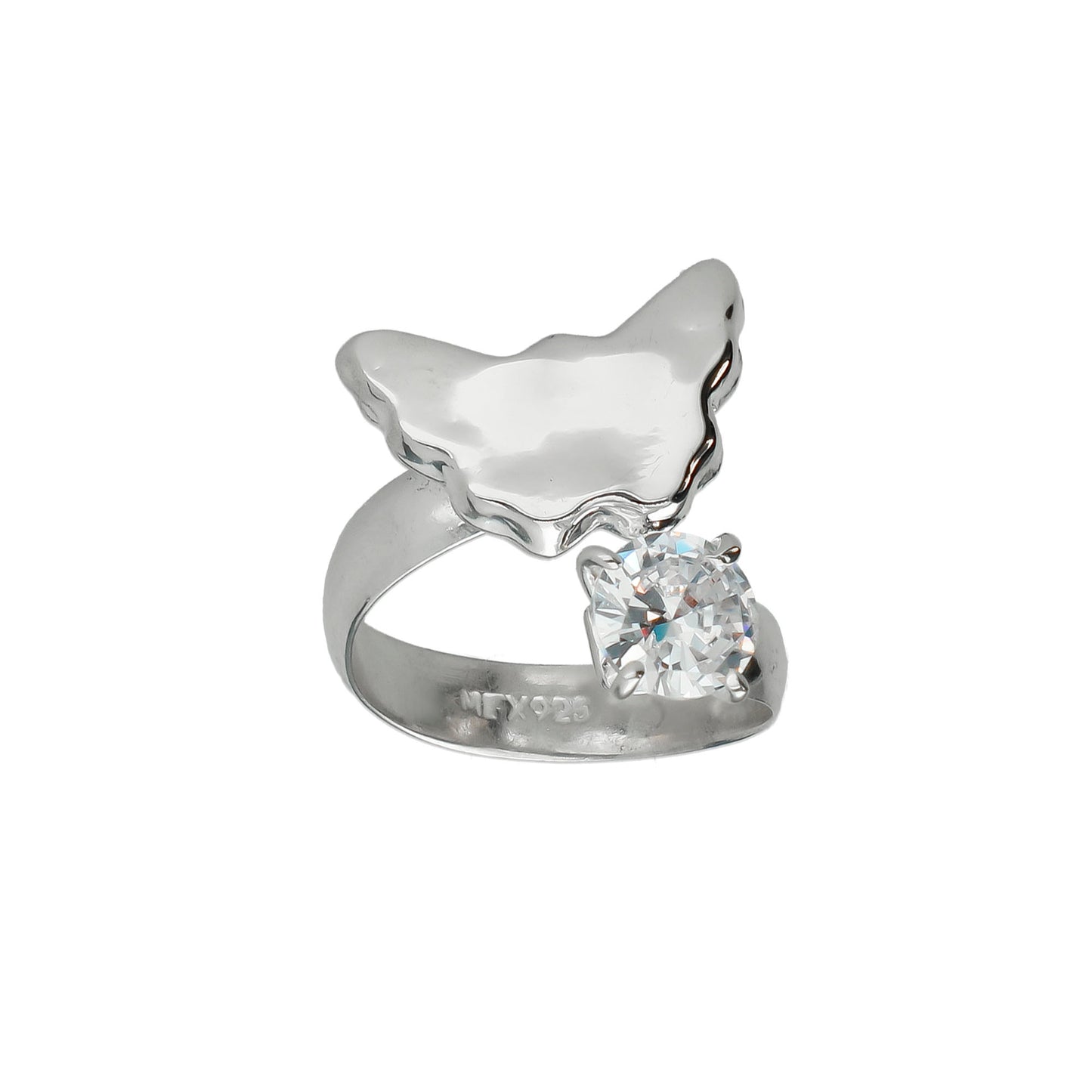 LPAD024 Anillo Plata Mod Mariposa Bombeada Zslim .925 Taxco 952454962