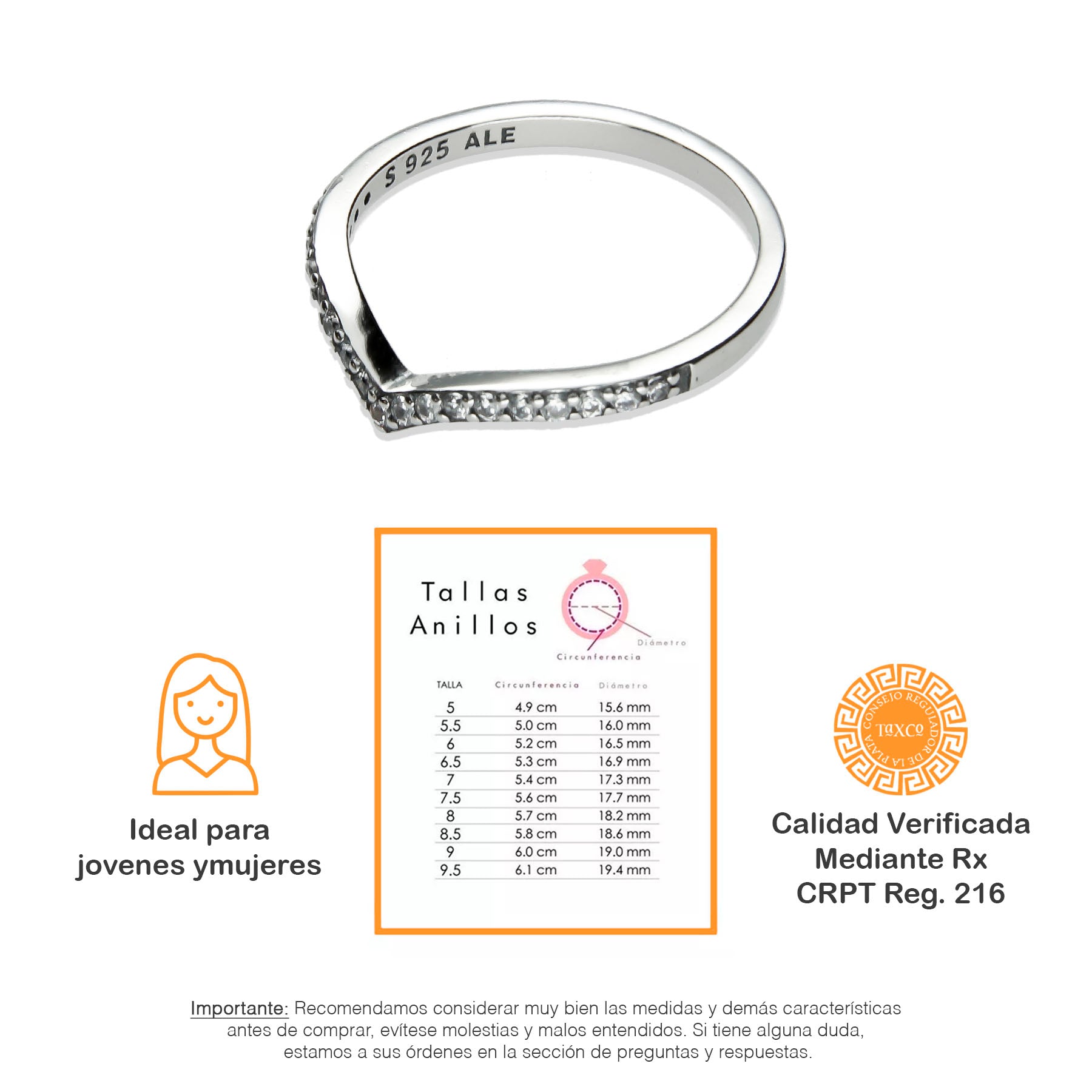 LPAD039 Anillo Mod V Delgado Plata .925 Taxco Gro 1332177229