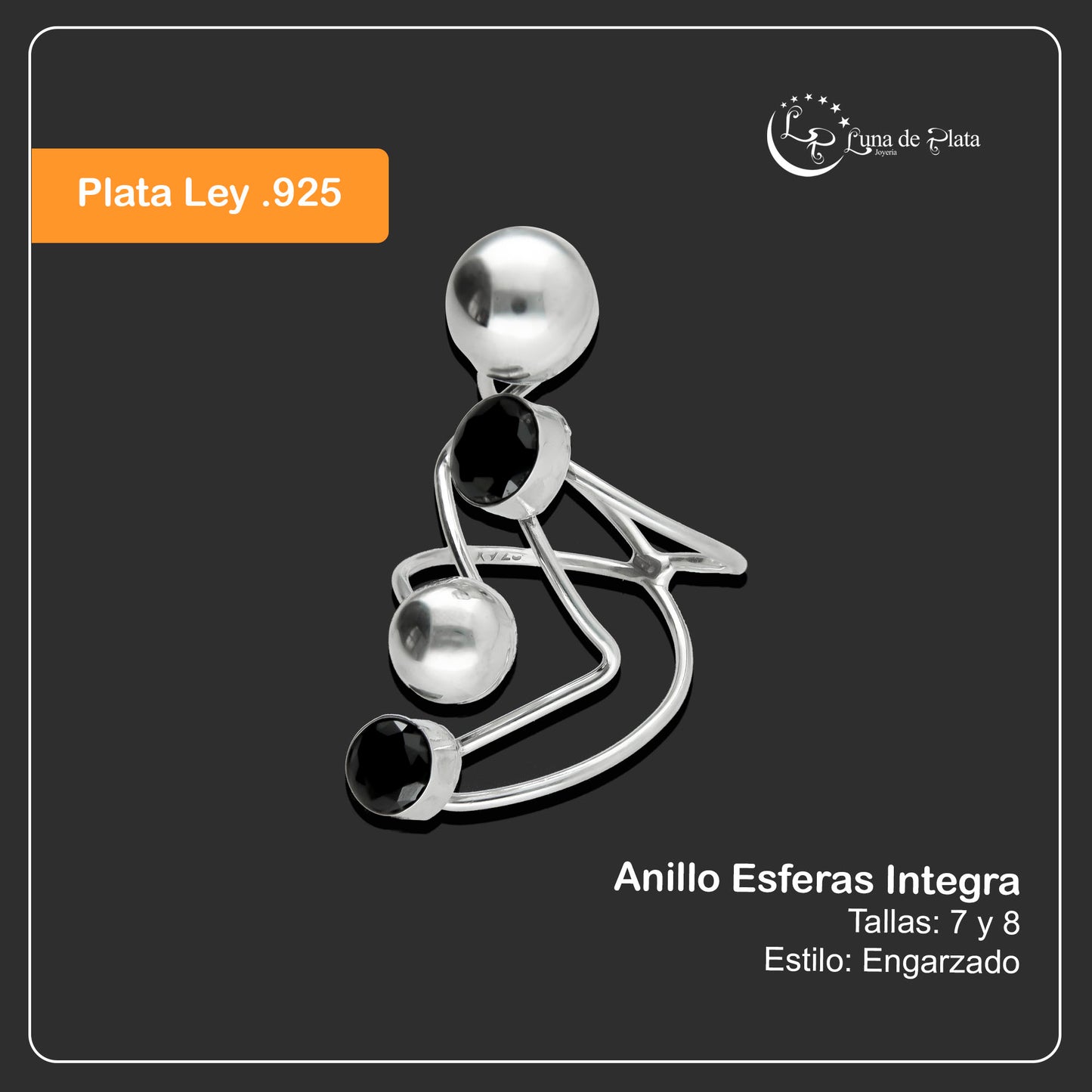 LPAD046 Anillo Esferas Integra Plata .925 Taxco Gro 1358525450