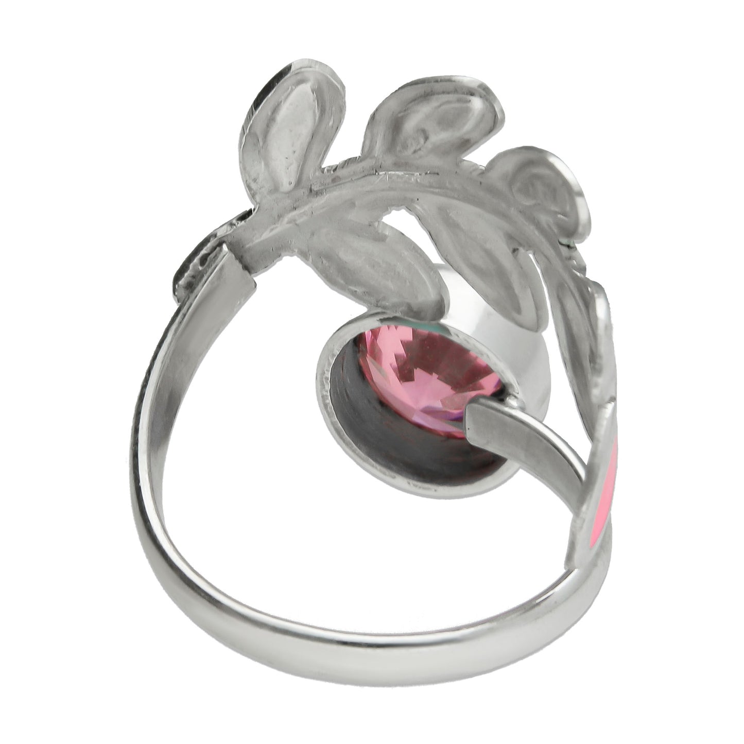 LPAD047 Anillo Guia Multi Piedra Rosa Ajustable Plata .925 Taxco Gro 1448449943