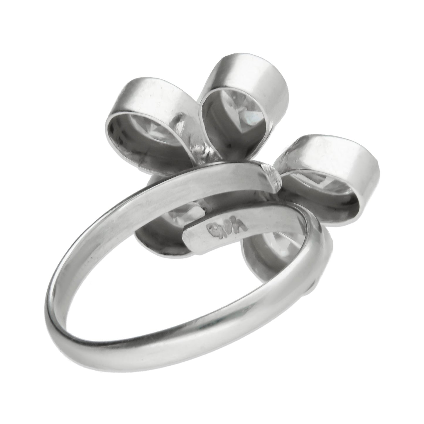 LPAD051 Anillo Flor 5 PG Bco Ajustable Plata .925 Taxco Gro 1480355498