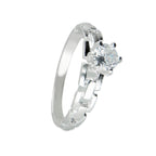 LPAD053 Anillo Modelo Solitario Chain Plata .925 Taxco Gro 2680661248