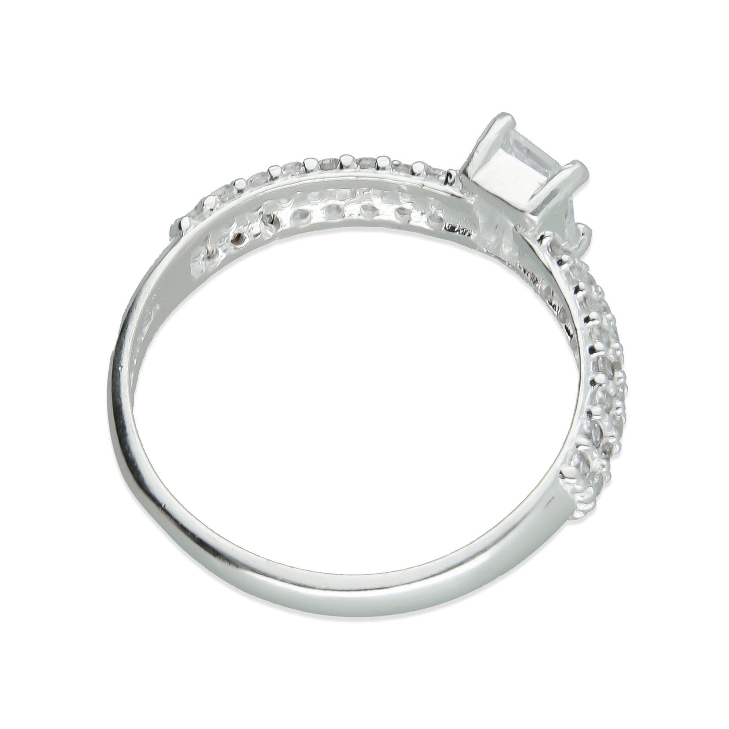 LPAD054 Anillo Modelo Solitario Pave 3L Plata .925 Taxco Gro 2683450190