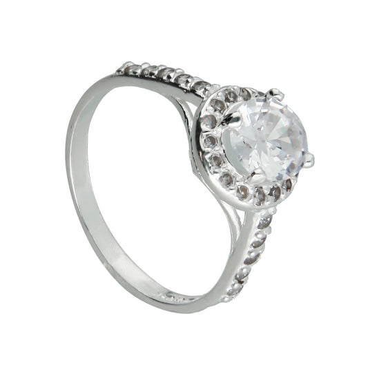 LPAD056 Anillo Modelo Solitario Circulo Pave L Plata .925 Taxco Gro 2689523678