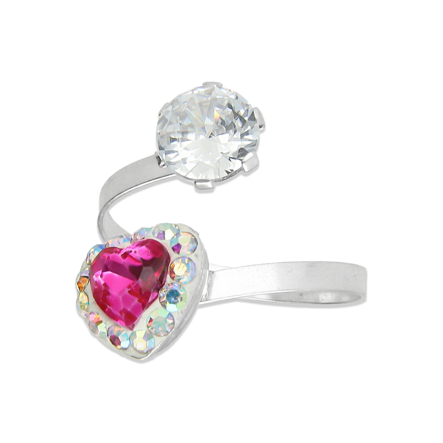 LPAD063 Anillo Ligero Ajustable Corazón Rosa Plata .925 Taxco Gro 2888686806