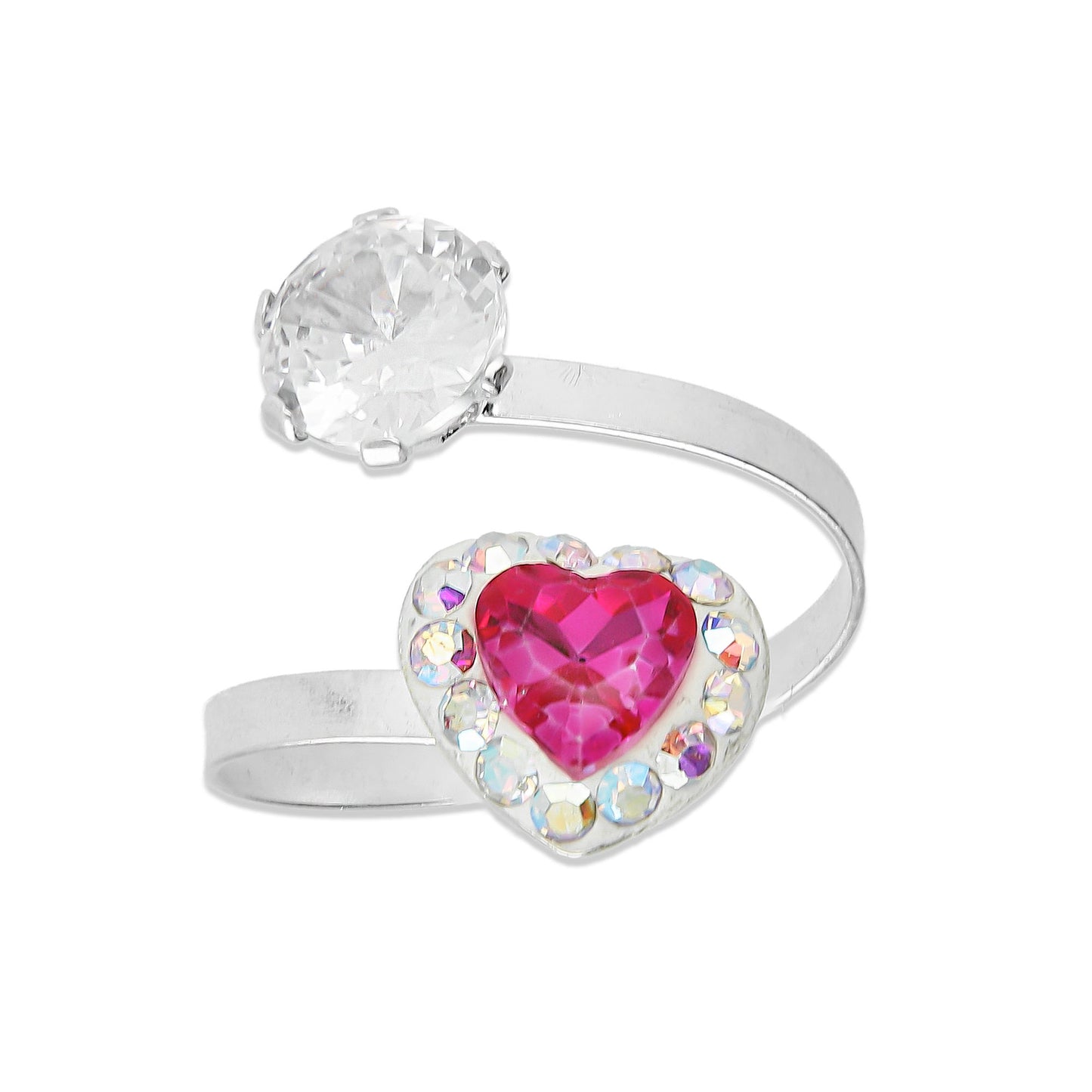 LPAD063 Anillo Ligero Ajustable Corazón Rosa Plata .925 Taxco Gro 2888686806