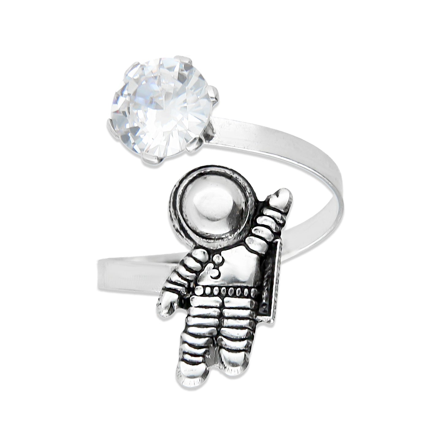 LPAD064 Anillo Ligero Ajustable Astronauta Plata .925 Taxco Gro 2022982045