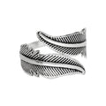 LPAD065 Anillo Ligero Ajustable Plumas Pavonado Plata .925 Taxco Gro 2888728030