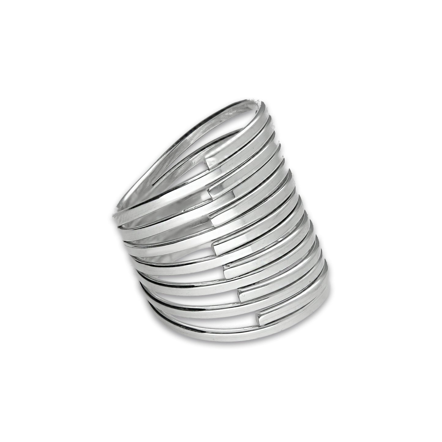 LPAD074 Anillo Modelo Palma Liso Largo Plata .925 Taxco Gro 3215655568