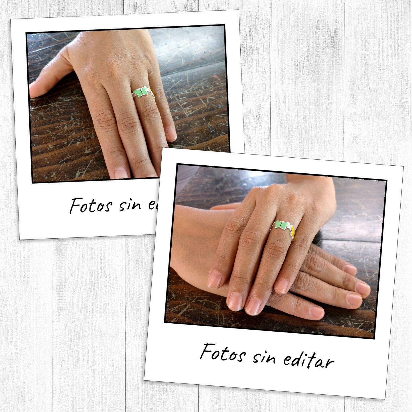 LPAD080 Anillo Modelo Mariposa Esmaltada Multi Plata .925 Taxco Gro 2098749637