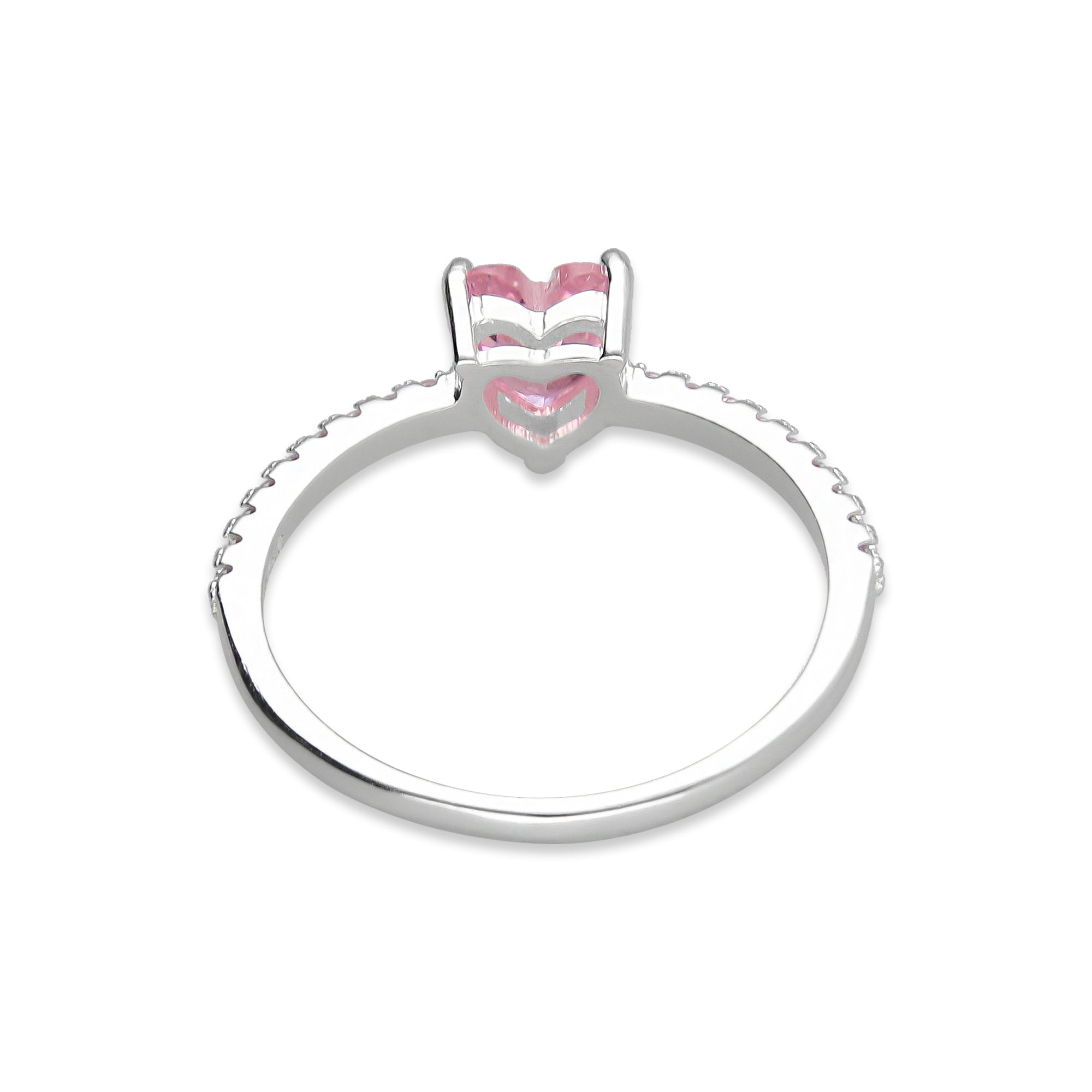 LPAD088 Anillo Modelo Solitario Corazón Rosa Plata .925 Taxco Gro 2115633121