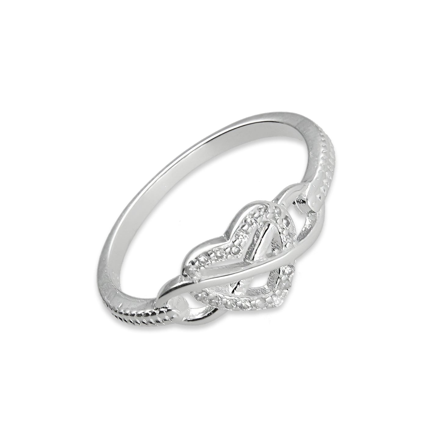 LPAD092 Anillo Modelo Corazón Infinito Pavé Plata .925 Taxco Gro 3300102440