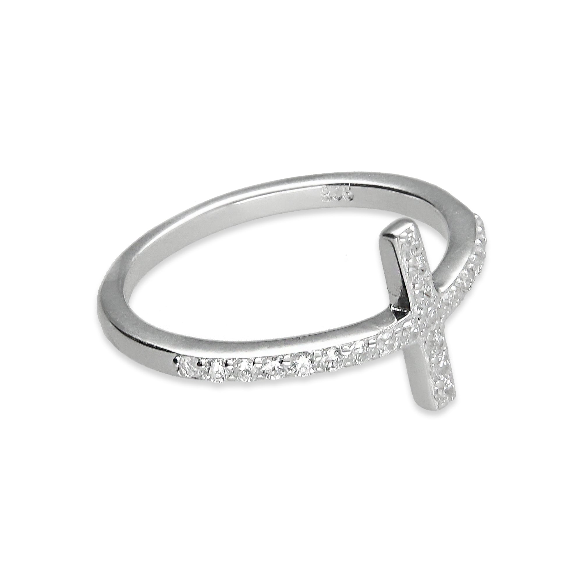 LPAD093 Anillo Modelo Cruz Pavé Plata .925 Taxco Gro 3300039130