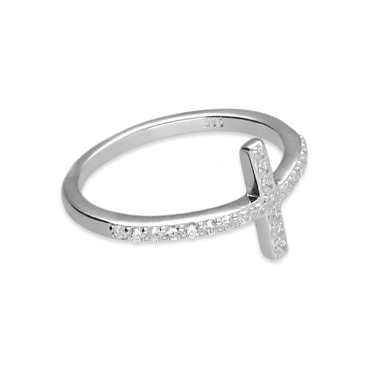 LPAD093 Anillo Modelo Cruz Pavé Plata .925 Taxco Gro 3300039130