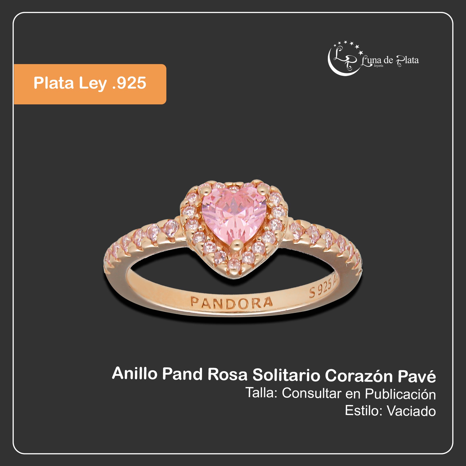 Anillo De Compromiso Dazzlingrock De Plata Y Oro Rosa - Con Doble Corazón Y Diamantes 0.20 Quilates, Talla 9.5