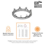 LPAD097 Anillo Pand Corona Pavé Plata .925 Taxco Gro