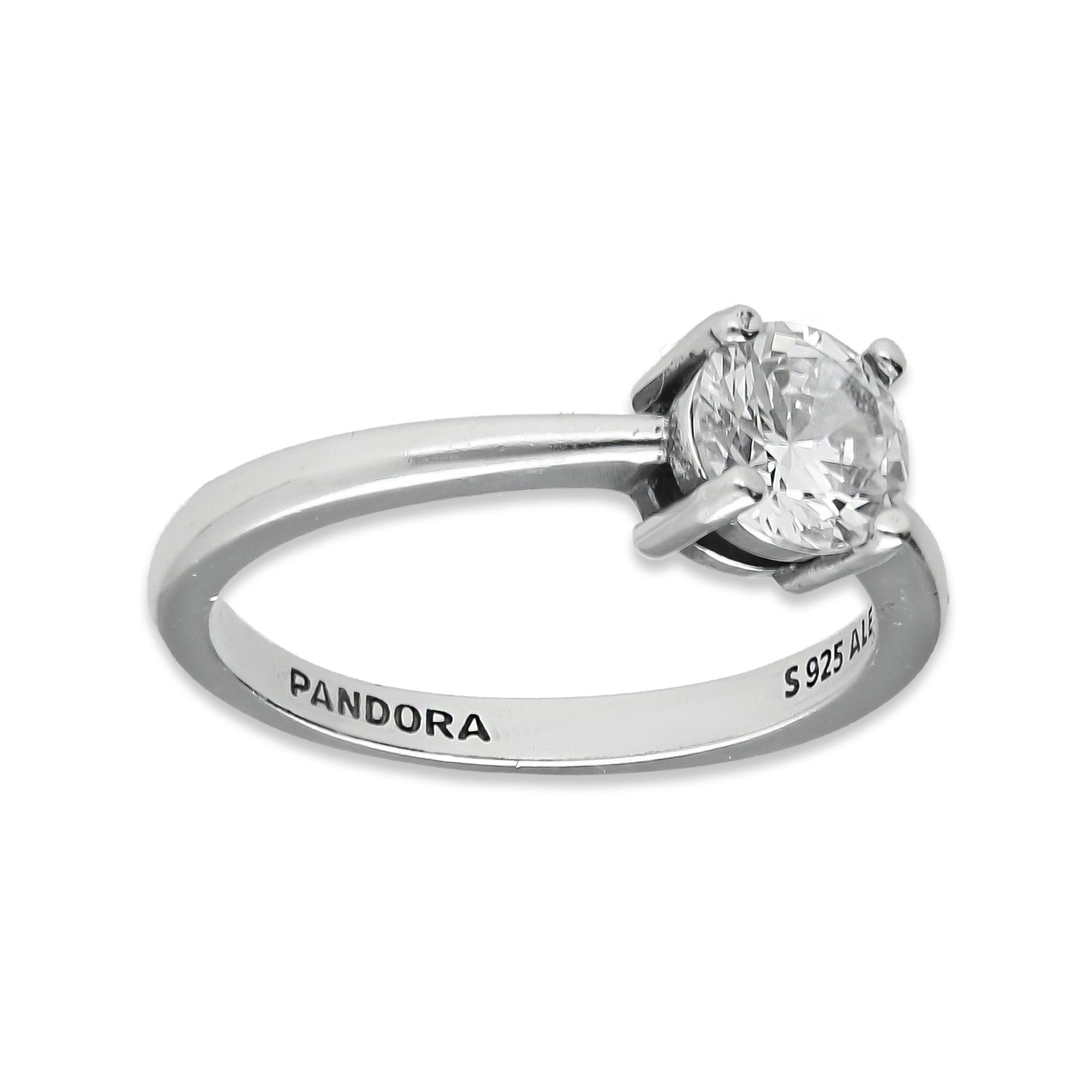 LPAD101	Anillo Pand Solitario 4U Blanco Plata .925 Taxco Gro
